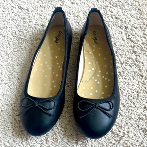 Girl black dress flats